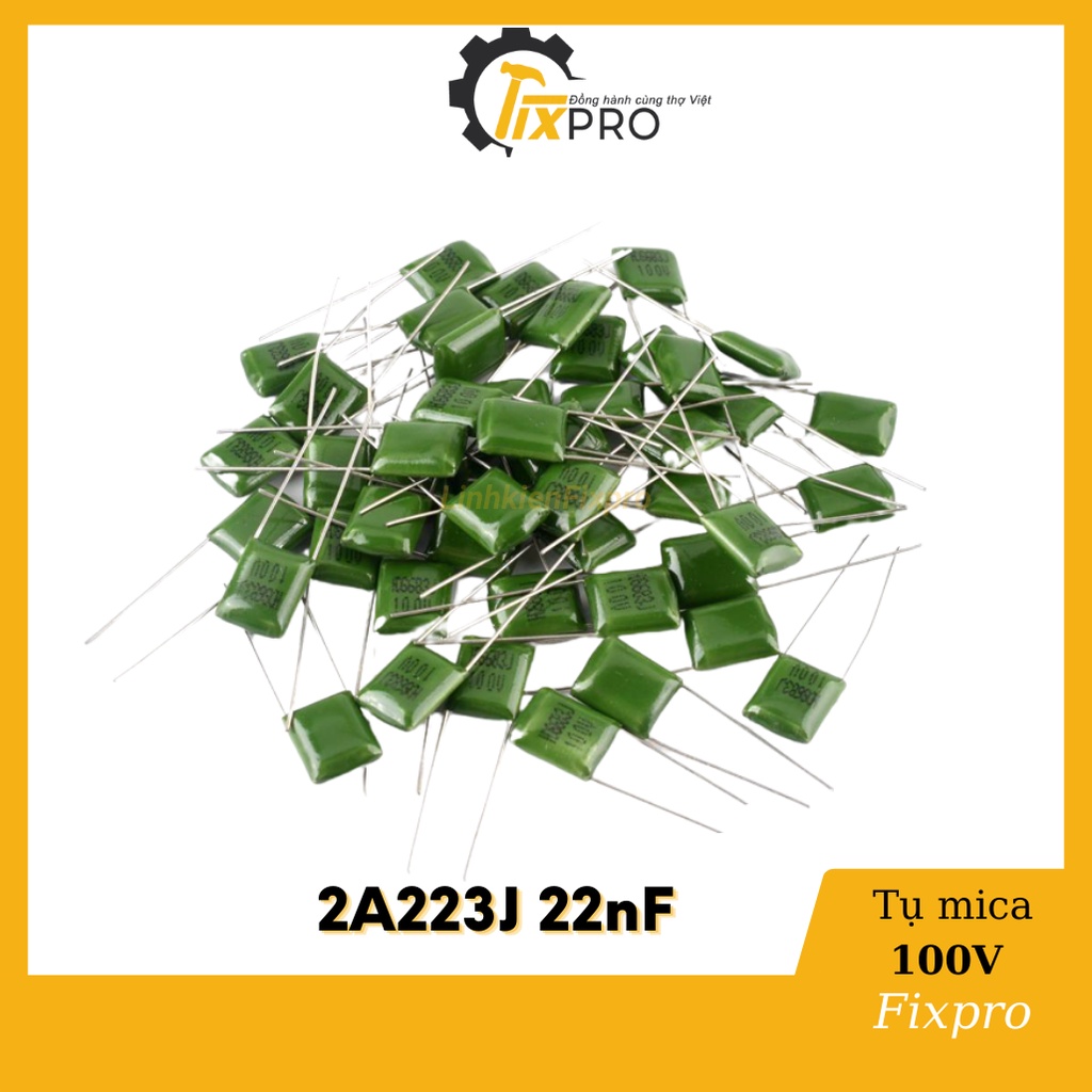 คุณภาพดี mica capacitor 2A223J 22nF 100V กระเป๋า 10c