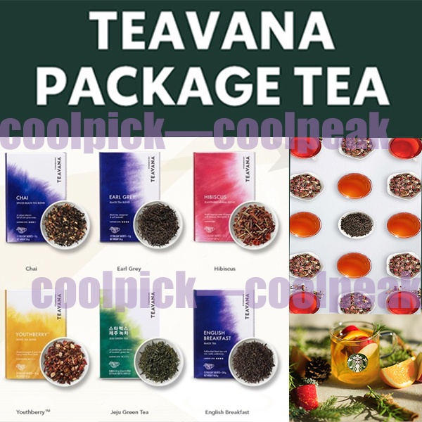 [ Starbucks Korea TEAVANA BAR ] ถุงชาพรีเมียม 8 รสชาติ 12 ต่อกล่อง มินต์เบลนด์ เชจู ชาเขียวออร์แกนิก ยูทเบอร์รี่ คาโมมายล์ อังกฤษ อาหารเช้า เอิร์ลเกรย์ ฮิบิสกัส จอยฟูล เมดลีย์