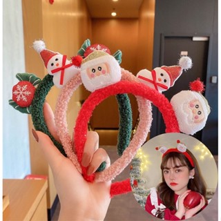 🧑‍🎄PASUAY~ ที่คาดผมผ้านุ่มประดับตุ๊กตาคริสต์มาส/ ปีใหม่ ที่คาดผมคริสต์มาส ที่คาดผมปีใหม่ ที่คาดผมตุ๊กตา