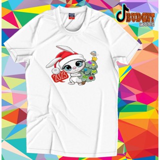 2023 HAPPY NEW YEAR RABBIT TREE  T-Shirts And Prints For Men/Women And Kids Simple Design T-Shirtsเสื้อยืด