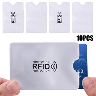 เคสการ์ด RFID ป้องกันการโจรกรรม 10 ชิ้น / ที่ใส่บัตรธนาคาร ป…