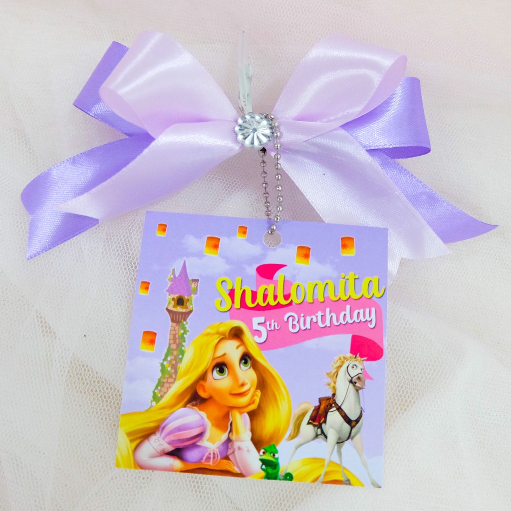 Rapunzel Princess Thank You Tag Card Birthday / Birthday Thank You Card / Bento Box Rice Hampers
