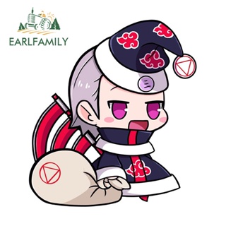 Earlfamily สติกเกอร์ไวนิล ลายการ์ตูนนารูโตะคริสต์มาส 13 ซม. x 11.6 ซม. สําหรับติดตกแต่งตู้เย็น รถยนต์