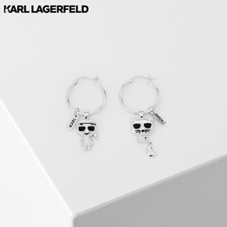 KARL LAGERFELD - K/IKONIK SMALL HOOP EARRINGS 220W3909 ต่างหูห่วง