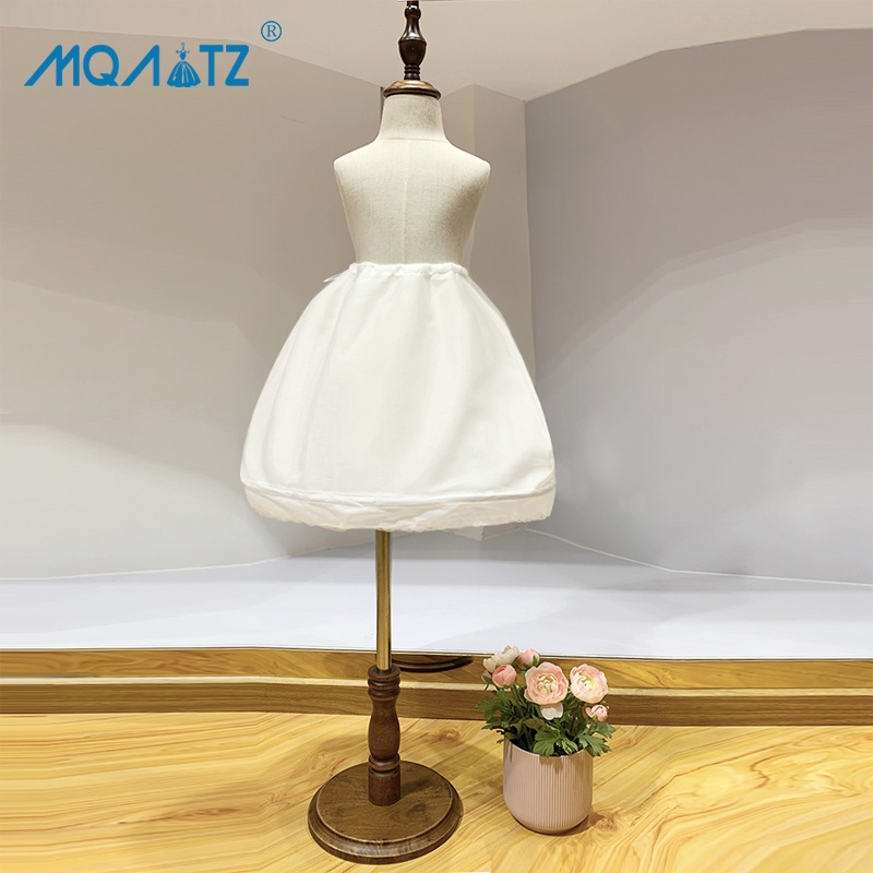 Mqatz ชุดเดรส สีขาว ความยาว 45 ซม. สําหรับเด็กผู้หญิง PS06