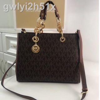 ❃ஐMK Handbag Shoulder Bag Michael Kors classic old flower Messenger High Quality casual All-match 32x24x13cm