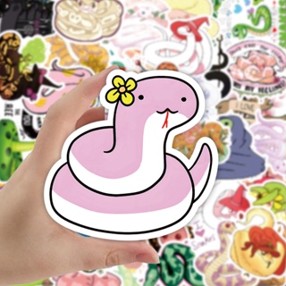 งู snake ยูนิคอร์น หมู เพนกวิน ชิบะอินุ ฮัสกี้ Cute  50แผ่น STICKER กันน้ำ สติ๊กเกอร์ ใช้ซ้ำได้  โทรศัพท์มือถื