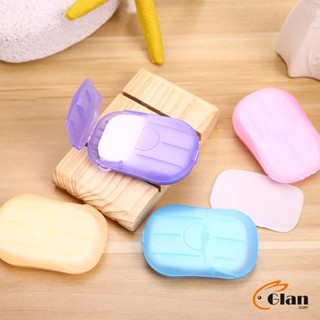 Glanxuan สบู่เเผ่น แบบพกพา หอมกลิ่นกุหลาบ Paper soap