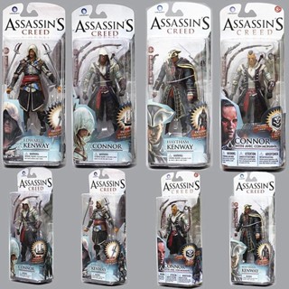 Neca โมเดลตุ๊กตาแฮนด์เมด MacFarlane Assassins Creed 4 Black Flag Edward Kenwyconner ขยับได้ 6 นิ้ว