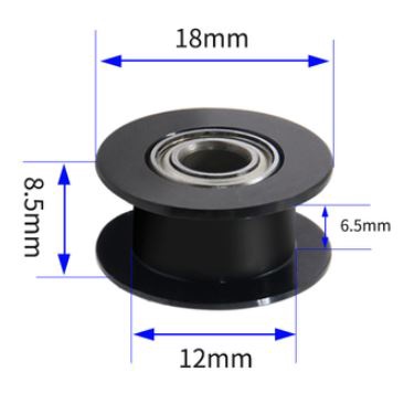 [พร้อมส่ง]  Timing Pulley 2GT-6mm ตัวดำ มีแบรริ่งเพลา พูเล่ พลูเล่ สีดำ H-type pulley  black สายพาน 20ฟัน 16ฟัน ราคา ถูกที่สุด โปรบีเคเค แกลเลอรีภาพที่ 5