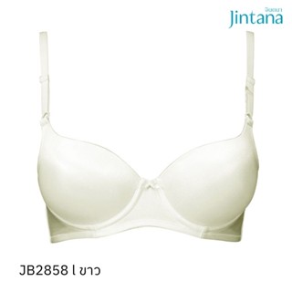 Jintana เสื้อชั้นใน (เสริมโครง) รุ่น Basic Bra รหัส JB2858A สีขาว