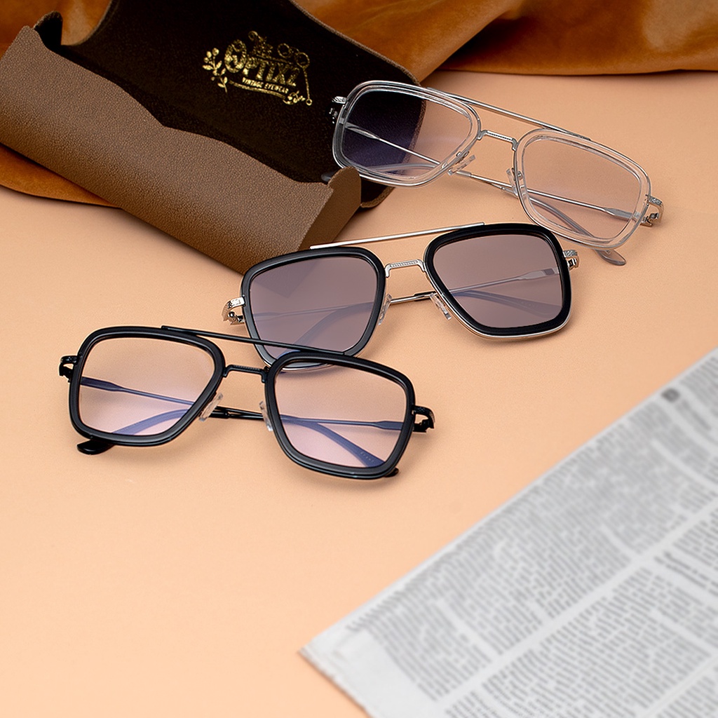 แว่นตา THE OPTIXZ รุ่น 5232 sz.53 (Blue Blocking+Auto Lens)