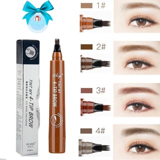 ปากกาเขียนคิ้วNOVO tattoo brow ปากกาเขียนคิ้วแทททู กันน้ำ หัวแปรง 4 แฉก(พร้อมส่งจากไทย) NO.Cos082-085