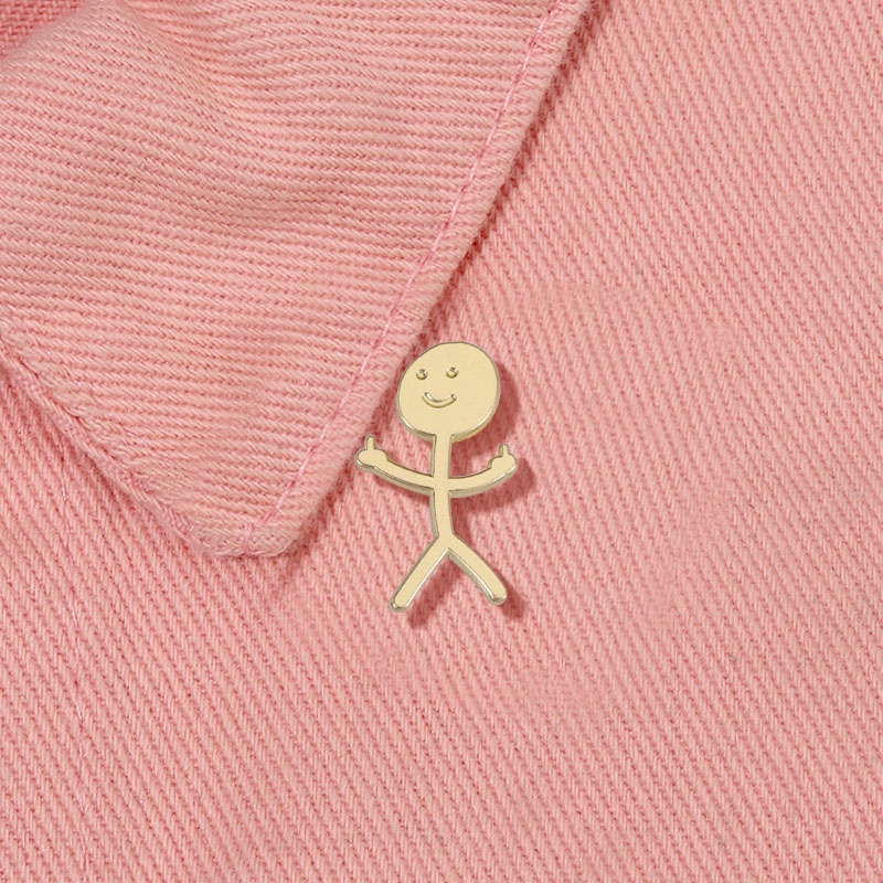 ตลก แนวตั้ง กลาง นิ้ว ฟิกเกอร์ เคลือบ เข็มกลัด โลหะผสม ตลก เข็มกลัด Pin ปกเสื้อ เครื่องประดับ ของขวัญ ราคา ถูกที่สุด ดีลบีเคเค แกลเลอรีภาพที่ 2