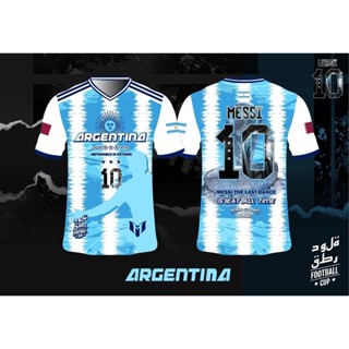 เสื้อพิมพ์ลาย A T SPORT  เสื้อฟุตบอลโลกฉลองแชมป์ธีมชาติอาเจนติน่า Argentine