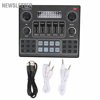 V9 Bluetooth Sound Card Stereo Audio Mixer for Computer Game Mobile Phone Live Broadcast