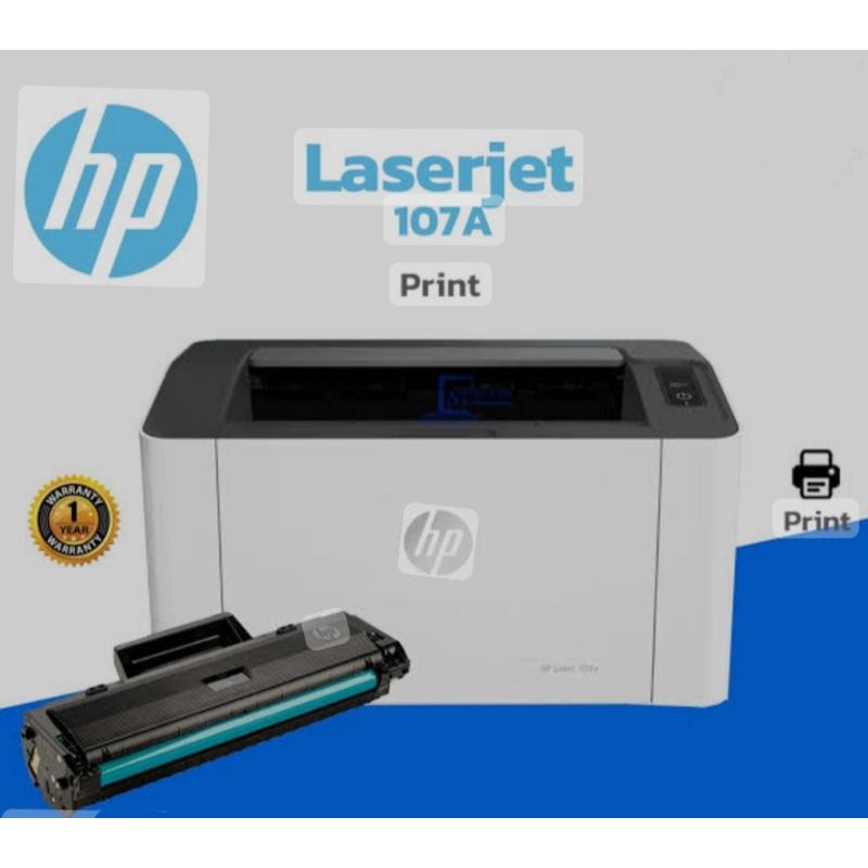 HP Laser Jet 107A / HP Laser Jet 107W เครื่องปริ้นเตอร์เลเซอร์ขาว-ดำ