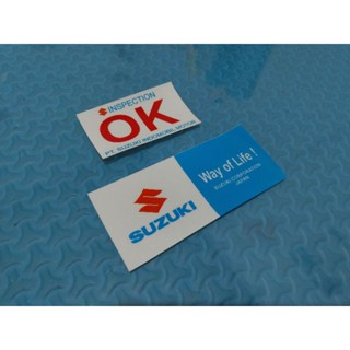 สติกเกอร์ติดกระจก สําหรับ Suzuki OEM OK INSPECTION