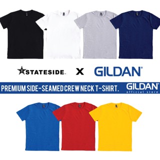 Gildan x STATESIDE เสื้อยืดคอกลม ผ้าฝ้าย แขนสั้น พรีเมี่ยม สําหรับผู้ชาย และผู้หญิง