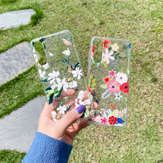 บานสะพรั่ง ดอกไม้ เคส Samsung Galaxy S22 Ultra S21 FE  S20 S21 S22 Plus + S20FE S21Ultra S20Ultra Note20 Ultra A53 A52 A52S Case โปร่งใส ซิลิกาเจล นุ่ม ซัมซุง เคส