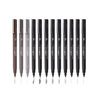 ปากกาตัดเส้น ปากกาหัวเข็ม ปากกา UNI PIN 0.03 - 0.8 &amp; Brush (จำนวน 1 ด้าม)