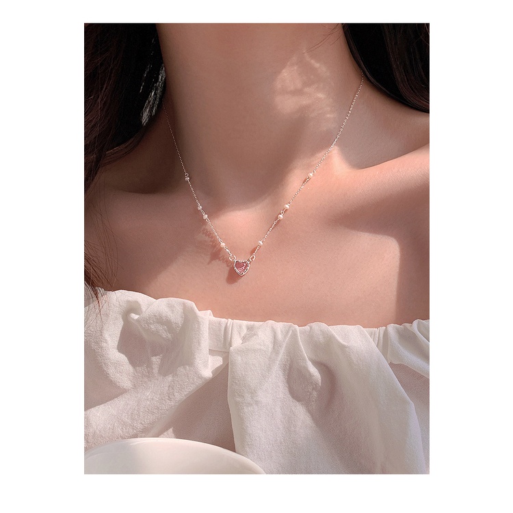 สร้อยคอเงินแท้ S925 จี้ไข่มุก เครื่องประดับแฟชั่น เรียบง่าย สําหรับนักเรียน ผู้หญิง ของขวัญแต่งงาน ขายส่ง