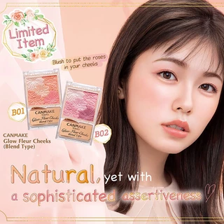 Canmake Glow Fleur Cheek 5.4g แคนเมค บลัชออนเนื้อฝุ่นโปร่งแสง