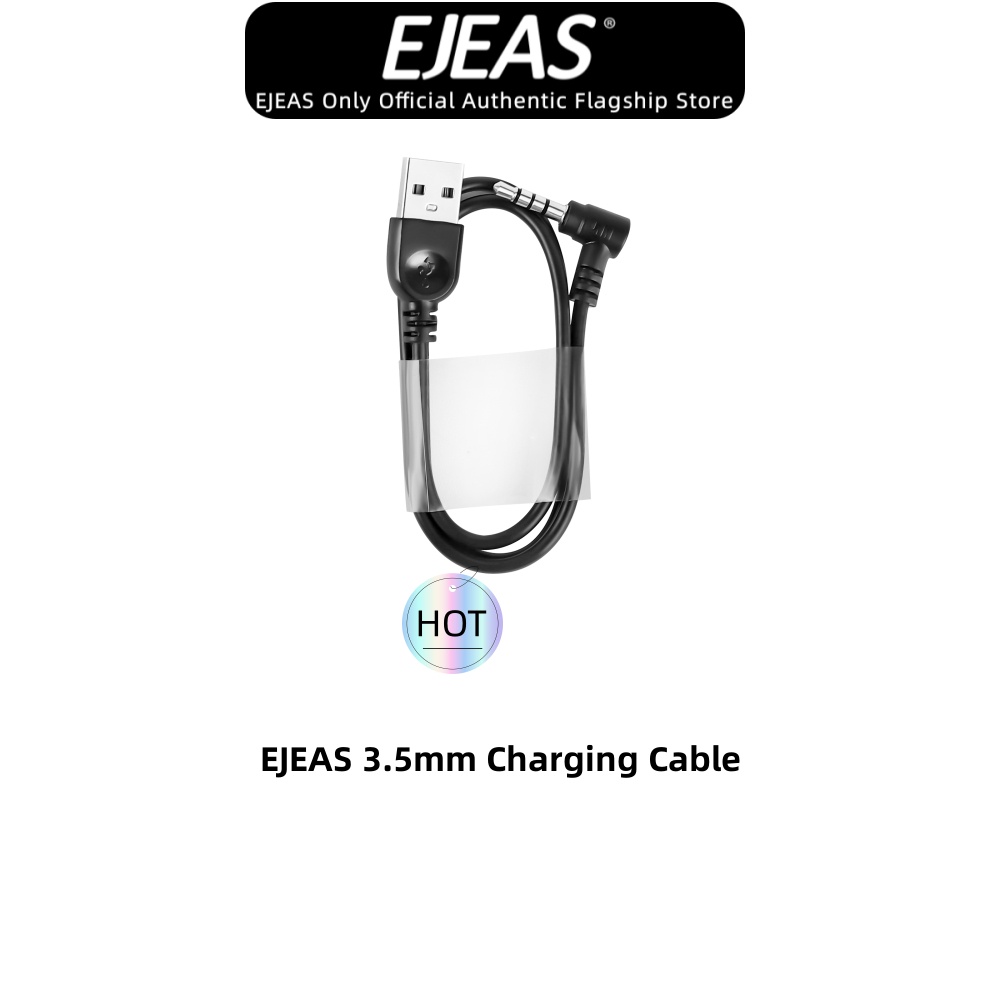 Ejeas ชุดหูฟังอินเตอร์คอมบลูทู ธ 3.5 มม. รูกลมสายชาร์จสําหรับ Shoei AGV KYT Yamaha Honda Forza 250