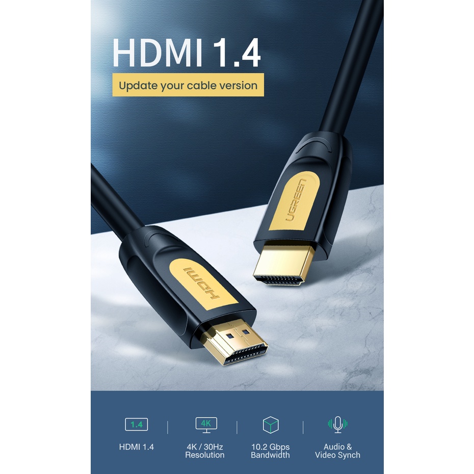 UGREEN รุ่น 10170  HDMI V 1.4 Round Cable รองรับ 1080P/60Hz ความยาว 10 เมตร - รูปที่ 5