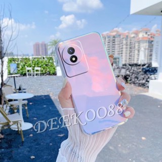 เคสโทรศัพท์มือถือ ซิลิโคนนิ่ม แต่งแสงสีฟ้า สีม่วง หลากสี สําหรับ VIVO Y02 Y02S Y16 Y22 Y22S Y30 Y35 Y55 Y55+ Y75 Y77 V25 Pro 5G V25e 4G X80 Pro VIVOY02