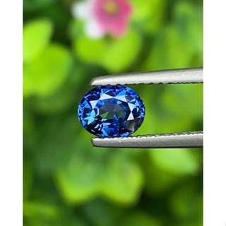 พลอย ไพลิน Blue Sapphire 1.02 กะรัต (Cts.) พลอยแท้ อัญมณีมงคลประจําวันเกิด เครื่องประดับพลอย