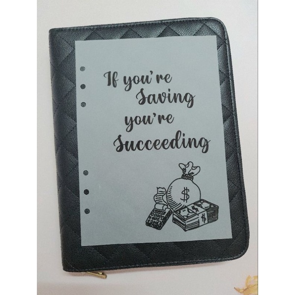 โวลต์25. A5 VELLUM DASHBOARD พร้อมแผ่นปิด PVC (IF YOURE SAVING YOURE SUCCEEDING.....)