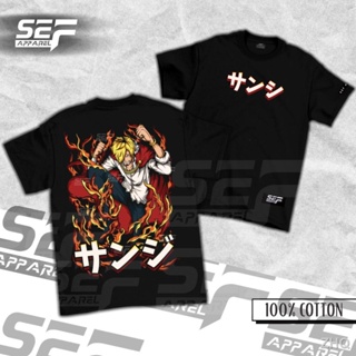 ✓SEF Apparel Anime Series Sanji Sanjie One Piece Unisex cotton T-shirtเสื้อยืด_18