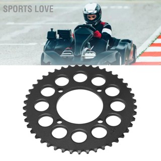 BSports Love 420 45T เฟืองโซ่เหล็ก ทรงกลม 12 รู สีดํา สําหรับรถจักรยานยนต์ Karts Atv