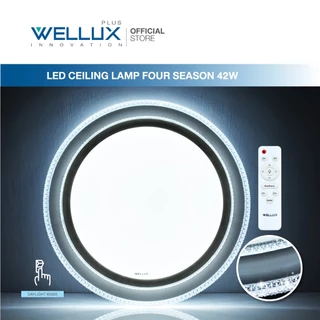 WELLUX โคมไฟเพดานติดลอย 3 แสง 42W มีรีโมท LED Multi-Smart Ceiling Lamp รุ่น FOUR SEASON SERIES