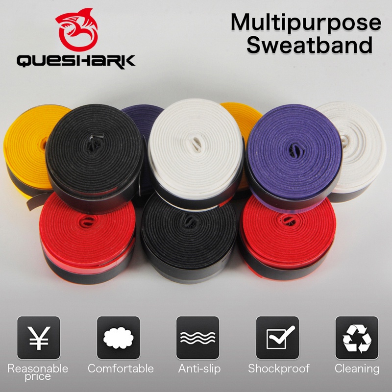 10/30 ชิ้น Queshark Tennis Grip Tape ระบายอากาศและกันลื่น EE142