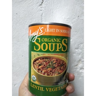 Amys Soups Vegethable Light ซุปถั่ว้ลนทิวและผัก เอมีส์ 411g.