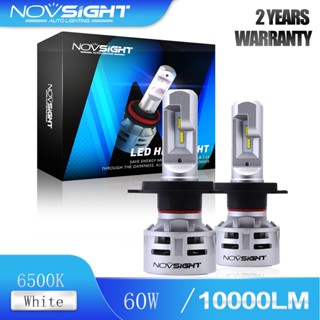 Novsight N9 H4(9003/HB2) ชิปไฟหน้า LED 10000LM 60W 6500K CSP ขนาดเล็ก เสียบแล้วใช้งานได้เลย พร้อมแคนบัส