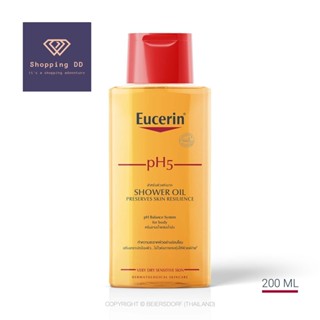 Eucerin pH5 Skin Protection Shower Oil 200 ml. ยูเซอริน พีเอช5 สกิน โพรเทคชั่น ชาวเวอร์ ออยล์ 200 มล.