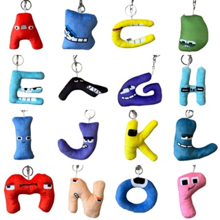 Cute 3.9in Alphabet Lore Plush Pendant Doll Baby Educational Toy Home Decor Xmas Gift