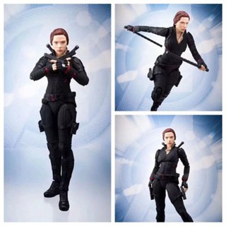 Shf ฟิกเกอร์ Marvel Black Widow End Game Avengers Natasha Romanoff BJD ของเล่นสําหรับเด็ก