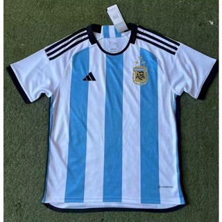 เสื้อกีฬาแขนสั้น ลายทีม Argentina Home and Away Champions Edition 2223 สําหรับ Samsung Argentina