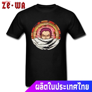 gothic เสือยืดผู้ชาย เสื้อบอดี้โ Fun Men T Shirt Haloed ... Donuts Anime T-shirt One Piece Luffy Charlotte Katakuri_39