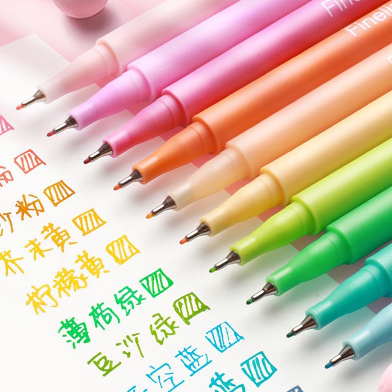 ชุดปากกาเจลไฟเบอร์ 0.4 มม. 10 สี สําหรับนักเรียน