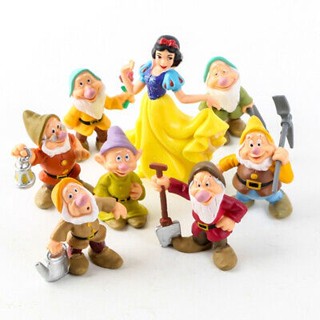 ของเล่นฟิกเกอร์ Disney Princess Snow White and The Seven Dwarfs 8 ชิ้น