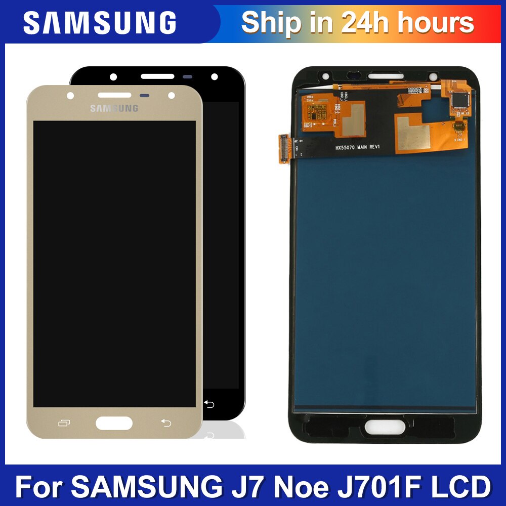 J701f LCD สําหรับ Samsung Galaxy J7 Neo j701 j701f j701m ตัวจับเวลาแบบสัมผัส