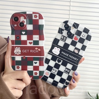 Casing Samsung Galaxy A54 A34 A24 A14 A04 A12 A73 A53 A52 A52S A33 A32 A23 A72 A22 A13 4G 5G A03S A02S A11 A02 A03 A51 A50 A50S A30S A20 A30 A20S A10S A21S M22 M32 M12 M11 M02 Waves Edge Get Rich Money Cartoon Rabbit Grid Clear New Year Phone Case BW 11