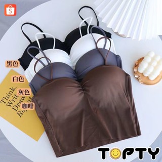 🔆TOPTY🔆ครอปบราสายเดี่ยว ทรงสวย มี4สี
