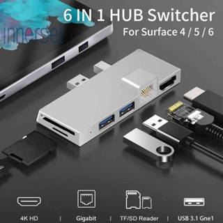 Cod ฮับเชื่อมต่อ 6 in 1 พร้อม HDMI สําหรับ Surface Pro 4 5 6 RJ45