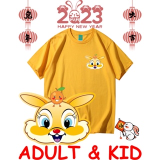 [S-5XL]ผ้าฝ้าย 100% **READY STOCK**CHINESE NEW YEAR 新年衣 Printed Graphic Short Sleeves T-Shirt Unisex Fashion/Oversize/Co